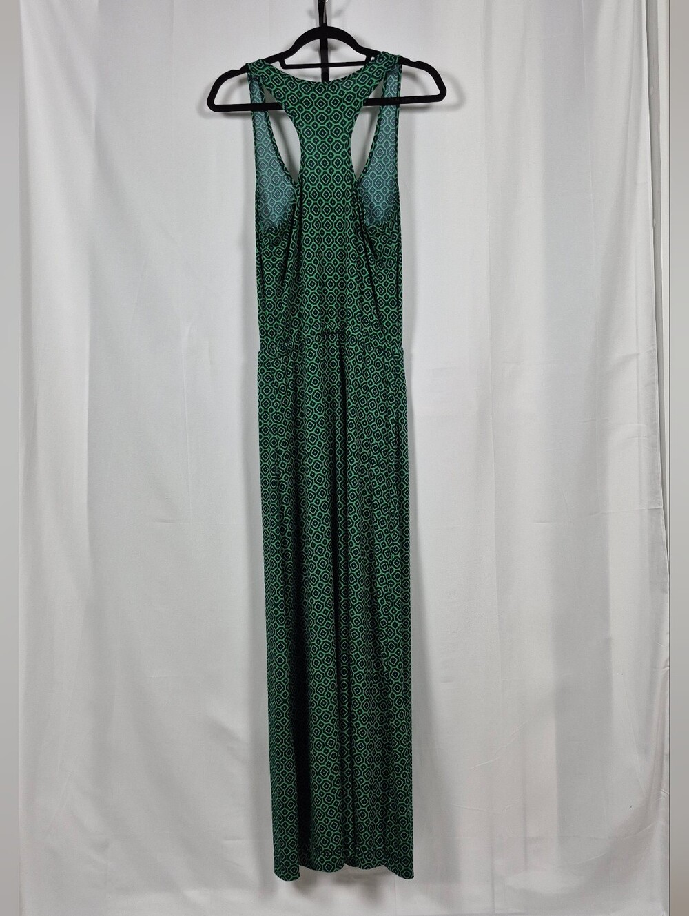 Banana Republic Green Geometric Racerback Maxi Dress XS - Picture 3 of 7